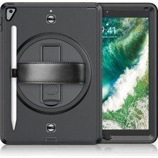 Marsilyan iPad 5 Air 9.7 Kılıf Strap-C Otterbox Tablet Kapak - Siyah