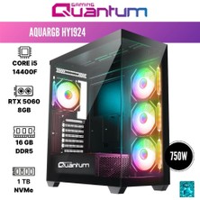 Quantum Gaming Aquargb HY1924 I5-14400F 16GB Ddr5 1tb Nvme SSD Rtx 5060 8gb Masaüstü Oyun Bilgisayarı
