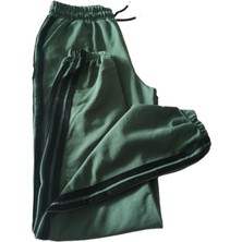 Patara Yanları 3 Şeritli Paça Lastikli Bayan Eşofman Alt