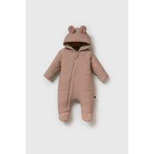 Kuarks Bebek Kışlık Su Iticili Astronot Tulum, Dolgulu, Polar Astarlı Kendinden Eldivenli 0-9 Ay