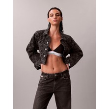 Calvin Klein Eklemli Detaylı Denim Kadın Siyah Ceket LV047E621G-YCL
