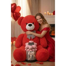Sole Sevgililer Günü’ne Özel: 90 cm Peluş Ayı & Aynalı Mesajlı Pembe Silindir Ayıcık Buketi | Romantik Sevgiliye Hediye Buket