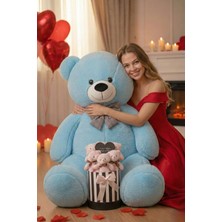 Sole Sevgililer Günü’ne Özel: 90 cm Peluş Ayı & Aynalı Mesajlı Pembe Silindir Ayıcık Buketi | Romantik Sevgiliye Hediye Buket