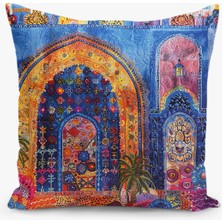 Filamente Ramazan Desenli Çift Taraflı Dijital Baskılı Kırlent Kılıfı - Ramadan