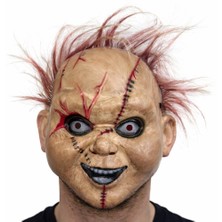 Seçkin Trend Çaki Korku Bebek Maskesi – Saçlı Plastik Yüz Maskesi