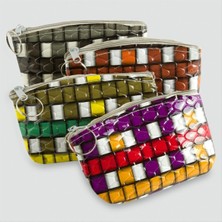 İlkyaz Fashion Kare Desenli Bozuk Para Cüzdanı