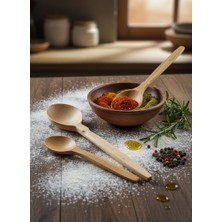 Trabzon Bölgesi El Yapımı Hakiki Şimşir Kaşığı 3'li