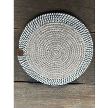 Home İnn Tekstil Home İnn Design Serisi - 33 cm El Örmesi Supla - Lüks Dekoratif Amerikan Servis