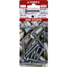 Torex Civata M6X20 mm DIN931 6.8 Akb Civata, 1p=8 Adet