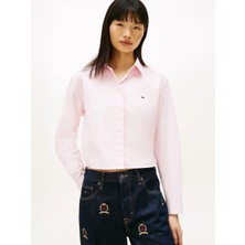 Tommy Hilfiger Tjw Kısa Rahat Kesim Kadın Pembe Gömlek DW0DW22078TOG