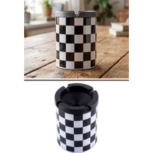 Flora Beşiktaş Desenli Metal Gövdeli Kokusuz Dumansız Küllük, Koku Hapsetme Özellikli Şık Tasarım