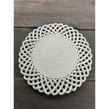 Home İnn Vento Serisi - Sarmal Örgü Jüt Supla - Modern Rustik Masa Dekorasyonu