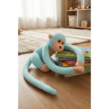 Elleri Yapışan Oyun ve Uyku Arkadaşı Peluş Maymun Turkuaz