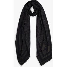 Tommy Hilfiger Th Monogram Kadın Siyah Şal AW0AW18273BDS