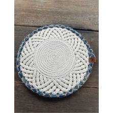 Home İnn Jüt Halat Supla 33 cm El Örmesi Hasır Amerikan Servis Boho Tasarım