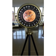 Emt Pazarlama Eskitme 24 Saat Göstergeli Özel Tasarım Tripod Ayaklı Saat