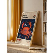 Fuart.Co Yengeç Figürü Yayoi Kusama Japon Sanatı Dijital Baskı Poster (Çerçevesiz) Jpfu