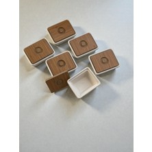 Dore Voir Ahşap Tepsili Seramik 6'lı Kahvaltı SETI-120 ml