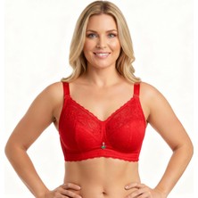 Bonbon Kadın Büyük Beden Tam Toparlayıcı Destekli Beyaz Renk Sütyen BB2171