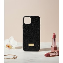 TeknoŞen Iphone 13 Pro Siyah Diamond Taşlı Lüx Kılıf