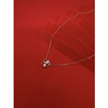 Kalp Detaylı Yonca Kolye