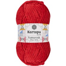 Vexor 1 Adet Yumurcak Kadife El Örgü Ipi Açık Kırmızı K165