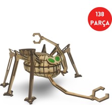 Algwood Steampunk Örümcek Robot Ahşap Maket KITI–138 Parça 3D Puzzle Mekanik Bilim Kurgu Dıy Hobi Seti