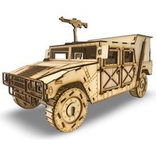 Algwood Zırhlı Askeri Keşif Aracı Ahşap Maket KITI–268 Parça 3D Puzzle Büyük Boy Hum ve Tarzı Dıy Hobi Seti