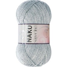 Vexor 1 Adet Süper Inci El Örgü Ipi 100 gr Açık Gri Melanj 195