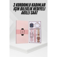 Najmaddin.com Yeni Nesil Kadın Akıllı Saat Rose Gold Android ve Ios Uyumlu