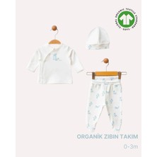 Reva Baby Baskılı Organik Eldivenli& Patikli Zıbın Takımı