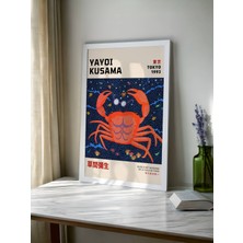 Fuart.Co Yengeç Figürü Yayoi Kusama Japon Sanatı Dijital Baskı Poster (Çerçevesiz) Jpfu