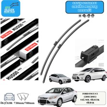 Ford Focus 3  Sedan-Steyşın-Hatchback ( 2011/2015 ) Araca Özel Ön Sağ-Sol Silecek Silbak  730MM/730MM