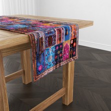 Filamente Ramazan Runner / Ramadan Desen / Leke Tutmaz - Yıkanabilir Mikropetek Kumaş 140X40