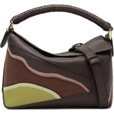 Loewe Puzzle Örgülü Saplı Panelli Alışveriş Çantası , Loewe Puzzle Small Kadın Deri Çanta