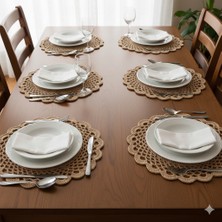 El Örgüsü 6 Kişilik Polyester Makrome Supla