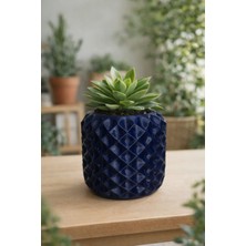 Geometrik Desenli Dekoratif Saksı & Kalemlik – (3d)