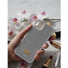 TeknoŞen Iphone 12 Pro Gümüş Diamond Taşlı Lüx Kılıf