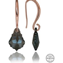 Aya Diamond Swarovski Crystal Taşlı Gümüş Yeşil Taşlı Damla Sallantılı Kadın Küpe