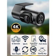 AlGeliyo Dual 2. Nesil, Wi-Fi, Araç Kamerası, 4K Ultra Hd Çözünürlük Süper Gece Görüşü