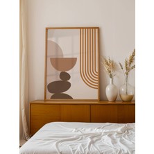 Fuart.Co Minimalist Çizgi ve Daire Bohem Serisi Duvar Posteri Dijital Baskı (Çerçevesiz)