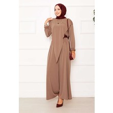 Ozk Önü Asimetrik Detaylı Sandy İkili Takım Camel