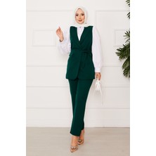 HP Yandan Bağlamalı Yelek Takım Zümrüt