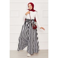 Cvn Desenli Beli Kuşak Detaylı Etek Pantolon -15