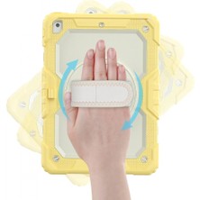 Marsilyan iPad 10.2 (7.nesil) Kılıf Strap New Tablet Kapak - Sarı