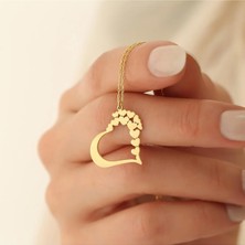 925 Ayar Gümüş Kalp Çemberi Kolye Gümüş