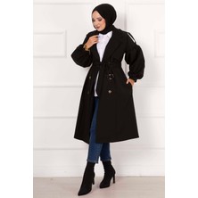 Md Balon Kol Seyyar Kuşaklı Su Geçirmez Trenç Siyah