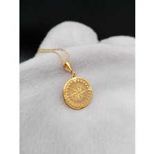 925 Ayar Gümüş Pusula Kolye