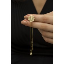 Kadın 925 Ayar Gümüş Yaşam Çiçeği Bileklik