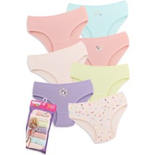 Kinderos Pamuklu Baskılı Kız Çocuk 7\'li Slip Külot - 26M 79500